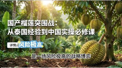 第一节：榴莲突围战：选址决策指南，告别赌运气，用硬指标圈定&ldquo;优生，课程：《国产榴莲突围战：从泰国经验到中国实操的8堂必修课（高阶实战版）》