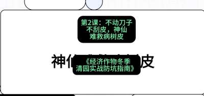 第2节：【物理手段】不动刀子不刮皮，神仙难救病树皮，课程：《经济作物冬季清园&middot;实战防坑指南》#识农AI