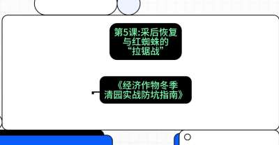 第5节：【柑橘清园】采后恢复与红蜘蛛的&ldquo;拉锯战&rdquo;，课程：《经济作物冬季清园&middot;实战防坑指南》#识农AI