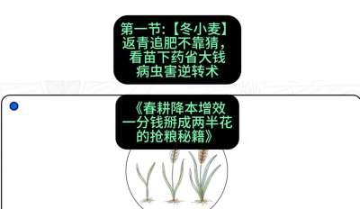 第一节：【冬小麦】返青追肥不靠猜，看苗下药省大钱