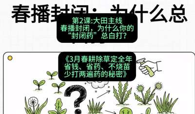 第2节：大田主线，春播封闭，为什么你的&ldquo;封闭药&rdquo;总白打？，课程：《3月春耕除草定全年：省钱、省药、不烧苗、少打两遍药的秘密》